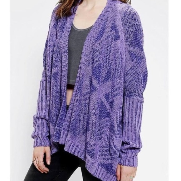 Urban Outfitters Sweaters - Urban Outfitters Sparkle & Fade Geoplaited Sweater